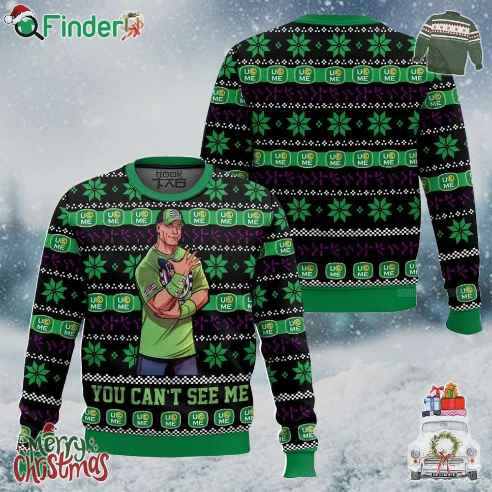 You Cant See Me John Cena Ugly Christmas Sweater You Cant See Me John Cena Ugly Christmas Sweater