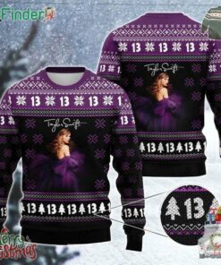 Taylor Swift Speak Now Purple Color Signature 2024 Ugly Christmas Sweater