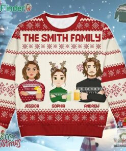 The Smith Family Christmas Holiday Ugly Sweater Custom Custom Name And Family Name