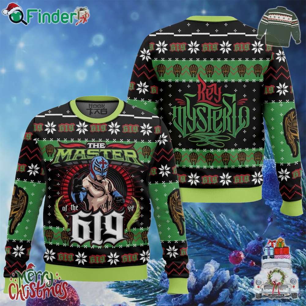 The Master Of The 619 Rey Mysterio Ugly Sweater The Master Of The 619 Rey Mysterio Ugly Sweater