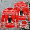 Taylor Swift With Santa Hat And Signature Red Knitted Ugly Sweater