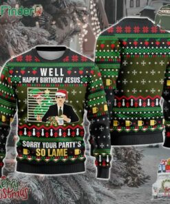 The Office Michael Scott Well Happy Birthday Jesus Sorry Your Party's So Lame Ugly Christmas Sweater