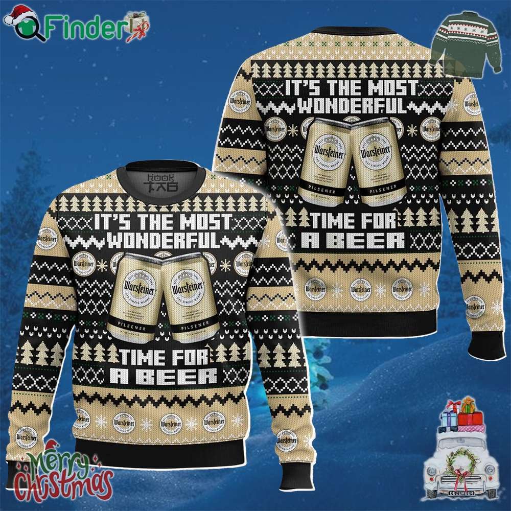 Warsteiner Its The Most Wonderful Time For A Beer Ugly Sweater Warsteiner Its The Most Wonderful Time For A Beer Ugly Sweater