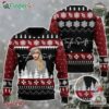 Taylor Swift Wih Santa Hat Signature Snowflakes Pattern Knitted Ugly Christmas Sweater