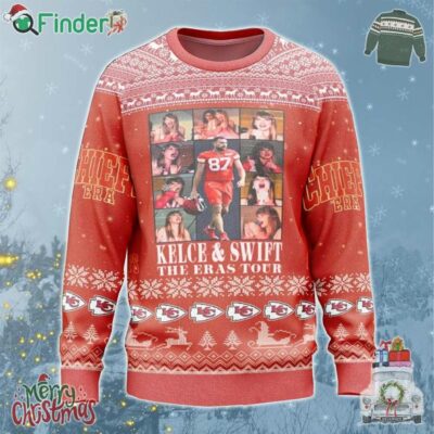 Taylor Swift With Kelce The Kansas City Chiefs The Eras Tour Ugly Christmas Sweater
