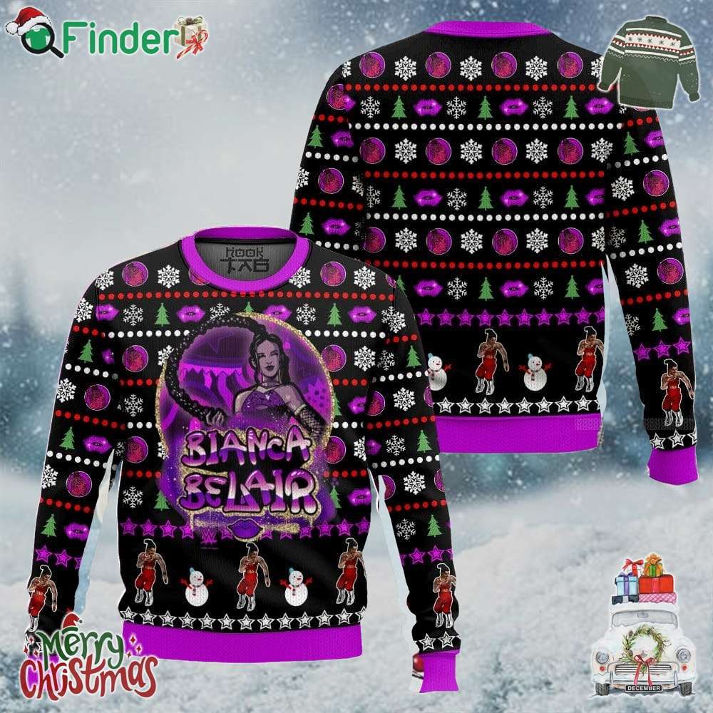 Bianca Belair Merry Christmas Ugly Sweater Bianca Belair Merry Christmas Ugly Sweater