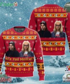 Are You Mental Saturday Night Live-waynes World Xmas Holiday Ugly Sweater
