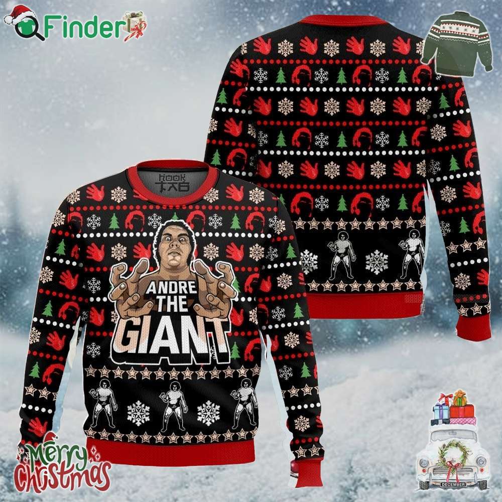 Andre The Giant Merry Christmas Ugly Christmas Sweater Andre The Giant Merry Christmas Ugly Christmas Sweater