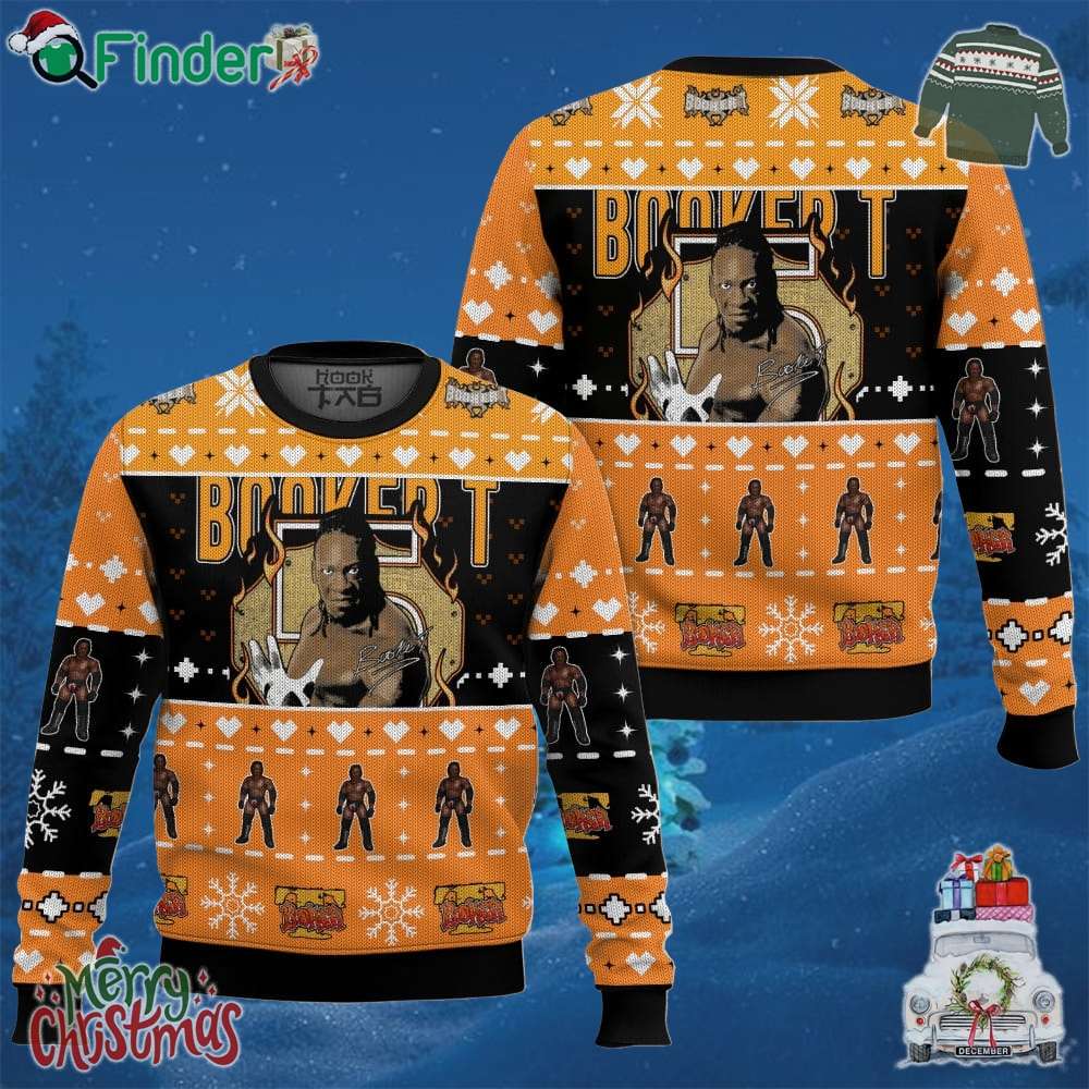 Booker T Merry Xmas Ugly Sweater Booker T Merry Xmas Ugly Sweater
