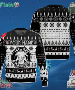 Custom Name I Love Jack Daniels And Titties Funny Ugly Sweater