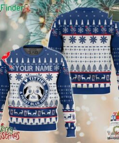 Custom Name I Love Pabst Blue Ribbon And Titties Funny Ugly Sweater
