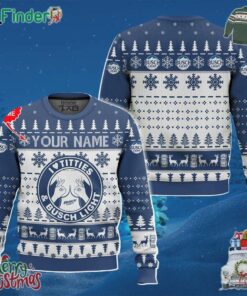 Custom Name I Love Busch Light And Titties Funny Ugly Sweater