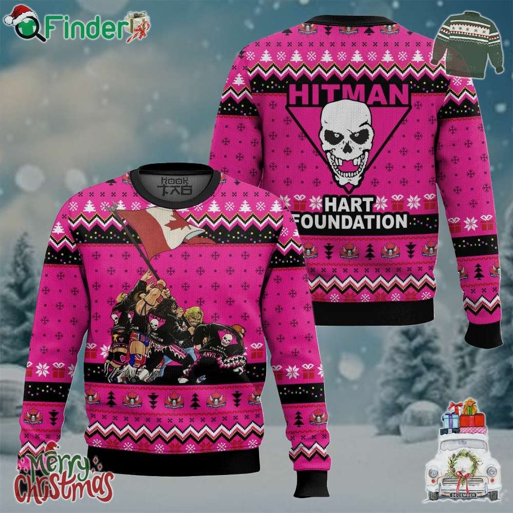 Hart Foundation Funny Christmas Ugly Sweater Gift For Xmas Hart Foundation Funny Christmas Ugly Sweater Gift For Xmas