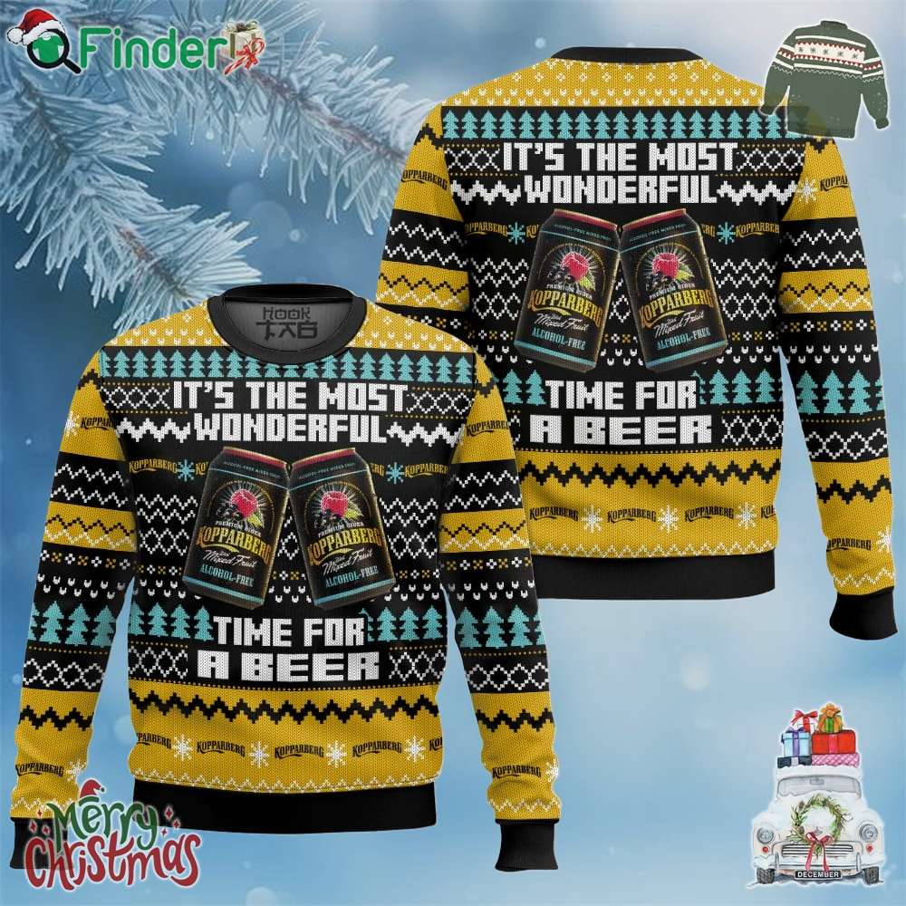 It's The Most Wonderful Time For A Beer Kopparberg Uk Beer Ugly Sweater It's The Most Wonderful Time For A Beer Kopparberg Uk Beer Ugly Sweater