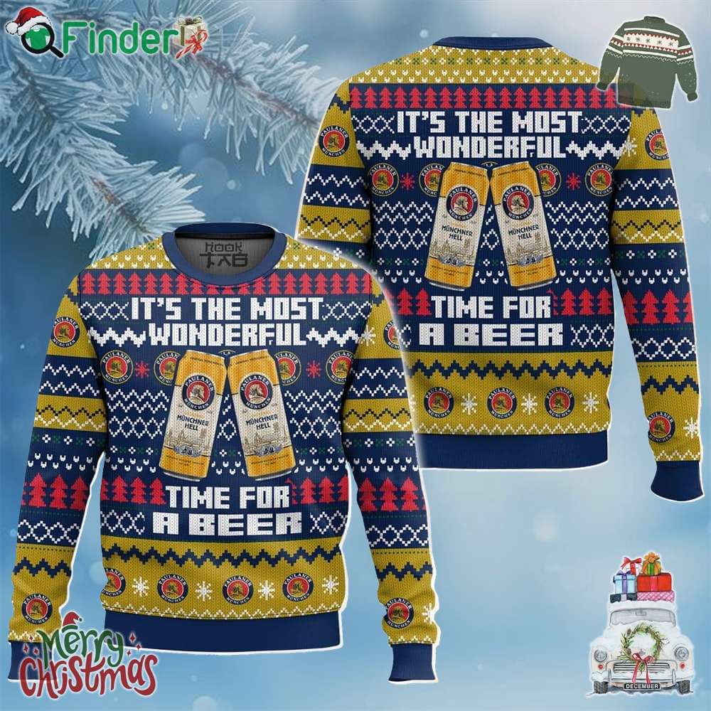 Paulaner Its The Most Wonderful Time For A Beer Ugly Sweater Paulaner Its The Most Wonderful Time For A Beer Ugly Sweater