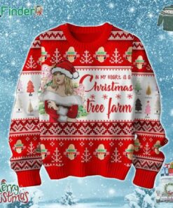 Taylor Swift Christmas In My Heart Is A Tree Farm Red Design Ugly Sweater