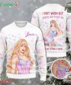 Taylor Swift Lover Album Crue Summer I Dont Wanna Keep Secrets Just To Keep You Its Nice To Have A Friend Ugly Sweater