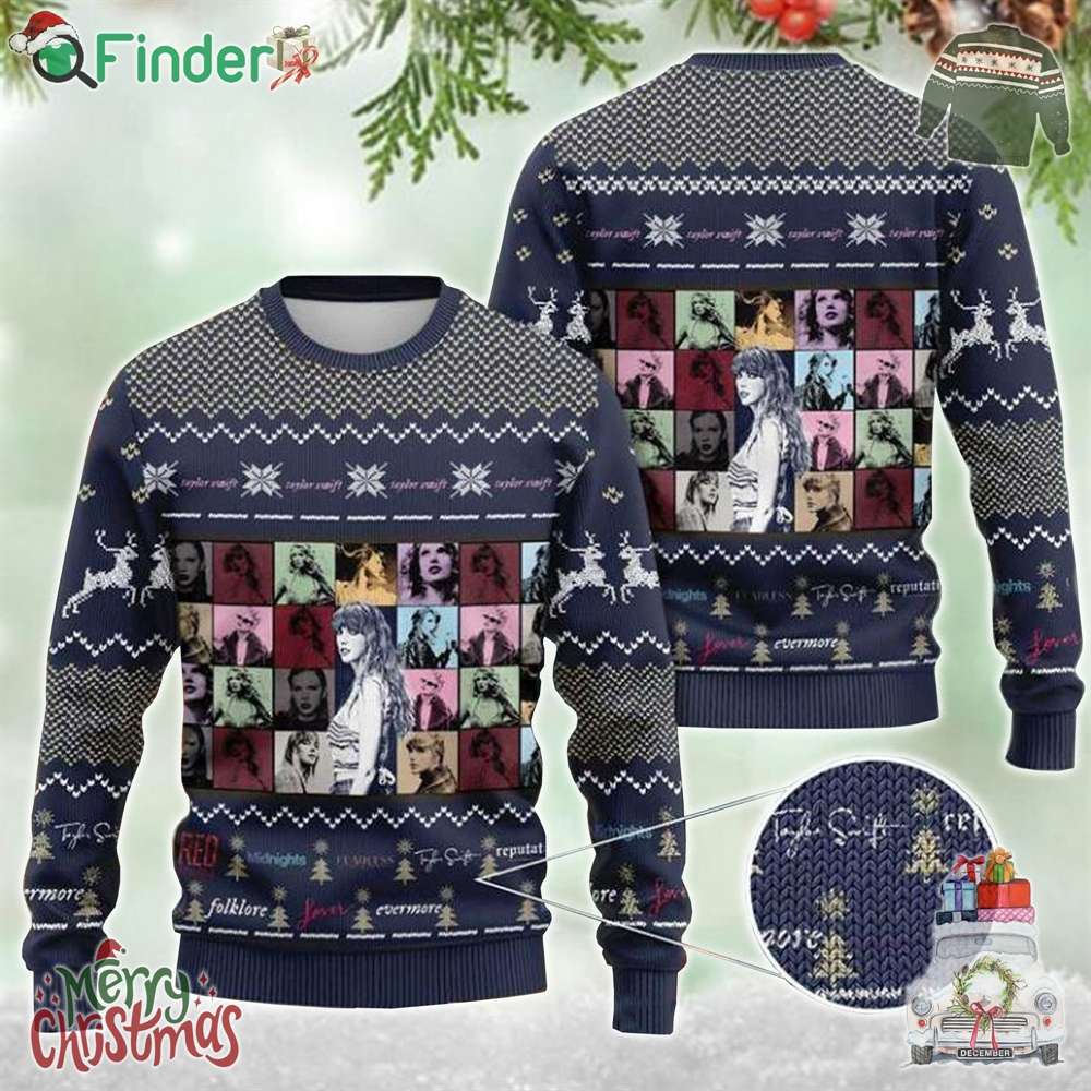 Taylor Swift Best Of Song The Eras Tour 2024 Ugly Christmas Sweater Taylor Swift Best Of Song The Eras Tour 2024 Ugly Christmas Sweater