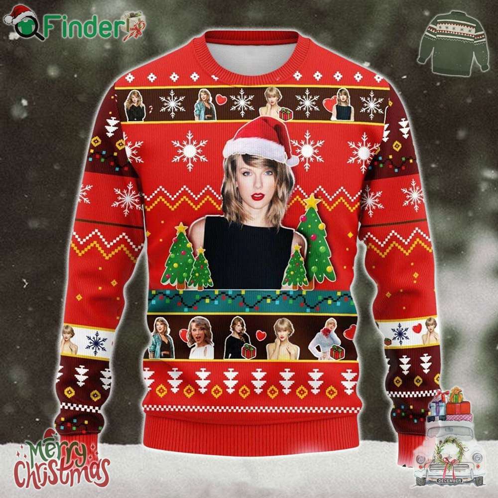 Taylor Swift Singer Santa Taylor Ugly Christmas Sweater 2024 Taylor Swift Singer Santa Taylor Ugly Christmas Sweater 2024