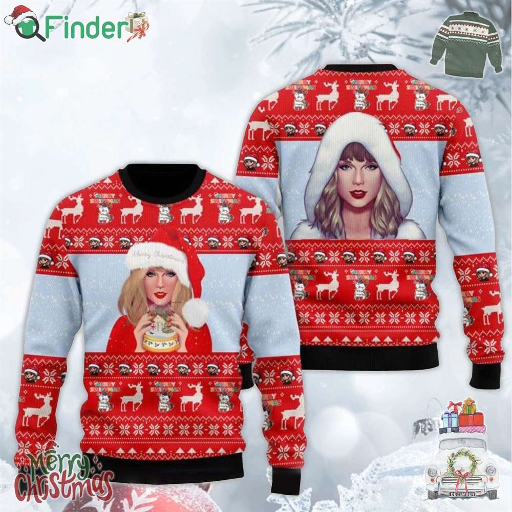 Taylor Swift Merry Christmas Santa Taylor Gift For Fans Ugly Christmas Sweater Taylor Swift Merry Christmas Santa Taylor Gift For Fans Ugly Christmas Sweater