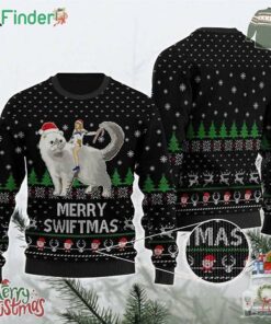 Taylor Swift Sit On The Cat Black Xmas Gifts Ugly Christmas Sweater