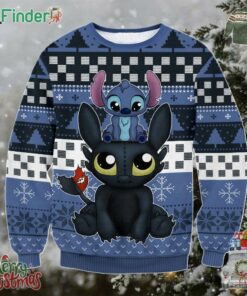 Best Stitch And Toothless Cute Ugly Christmas Sweater