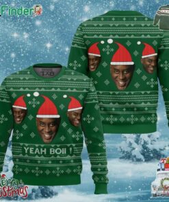 Ainsley Harriot Meme Yeah Boi Christmas Ugly Sweater Green