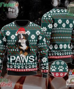 Bernese Mountain Dog Santa Printed Christmas Ugly Sweater Dog Lover Christmas Sweater