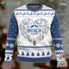 Busch Light Beer Heart Xmas Holiday Ugly Sweater