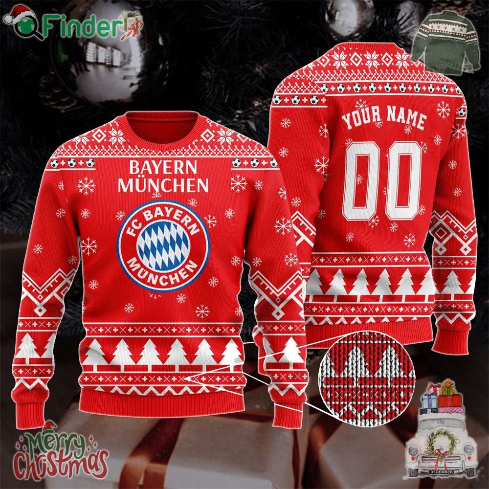 Bayern Munich Fc Bayern Munchen Personalized Red Christmas Ugly Sweater Bayern Munich Fc Bayern Munchen Personalized Red Christmas Ugly Sweater