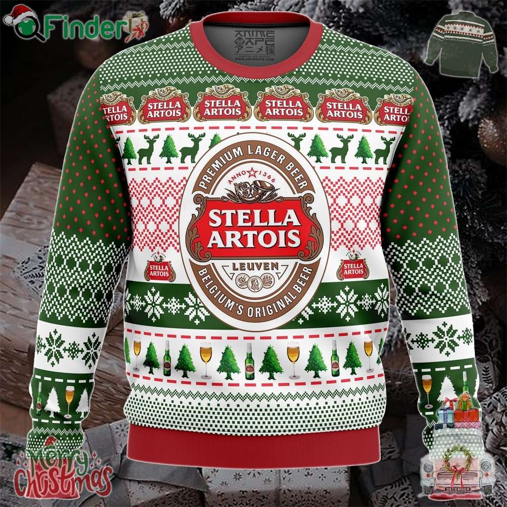 2024 Stella Artois Leuven Premium Lager Beer Belgium's Original Beer Christmas Holiday Ugly Sweater 2024 Stella Artois Leuven Premium Lager Beer Belgium's Original Beer Christmas Holiday Ugly Sweater