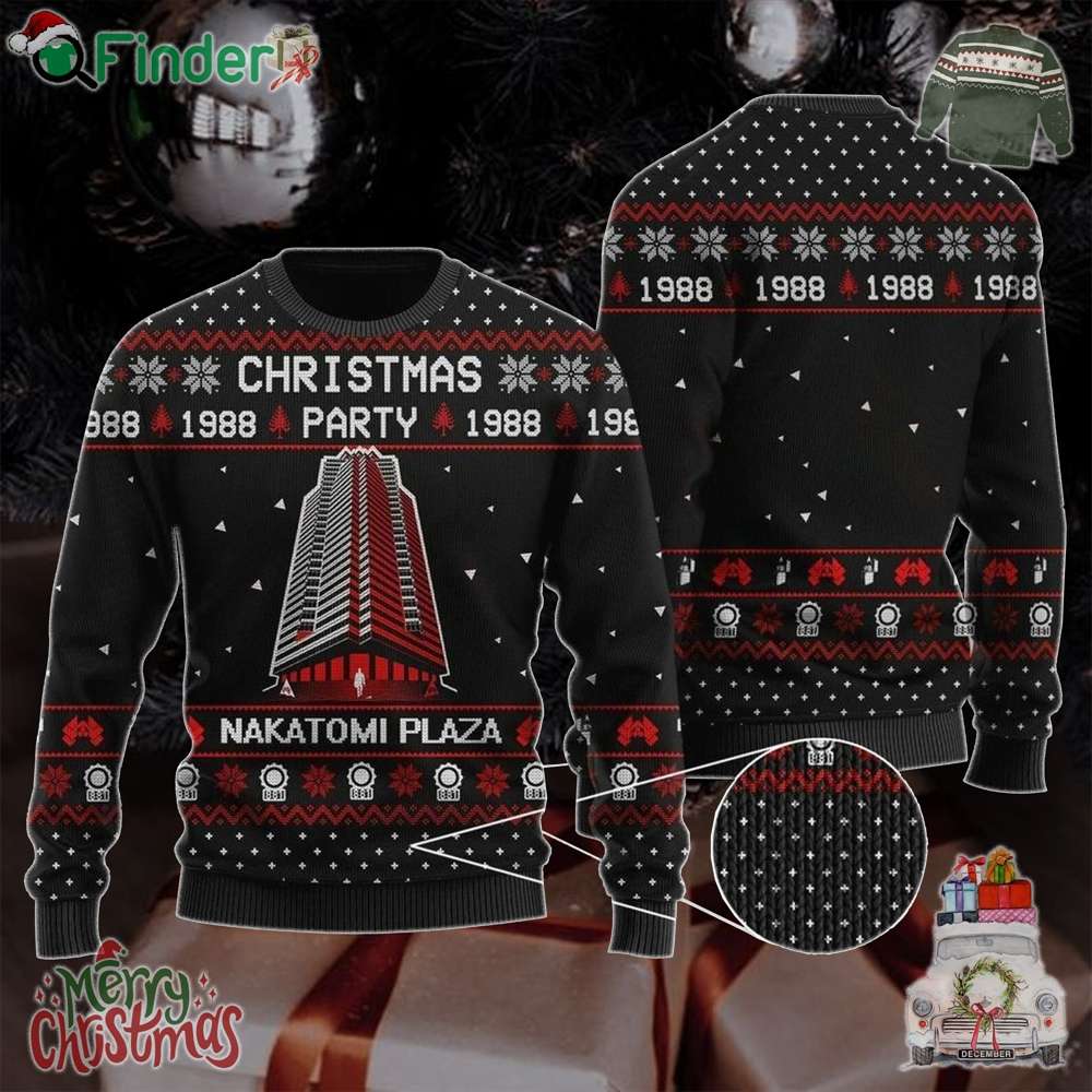 Die Hard Nakatomj Plaza Christmas Cute Noel Mc Christmas Pattern Ugly Christmas Sweater Die Hard Nakatomj Plaza Christmas Cute Noel Mc Christmas Pattern Ugly Christmas Sweater