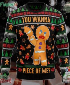 Gingerbread Man You Wanna Piece Of Me Christmas Ugly Sweater