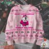 Georgia Bulldogs Breast Cancer Warrior Tackle Cancer Christmas Ugly Sweater Light Pink