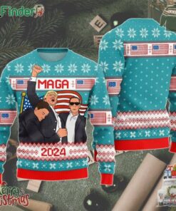 Donald Trump Maga 2024 Ugly Christmas Sweater