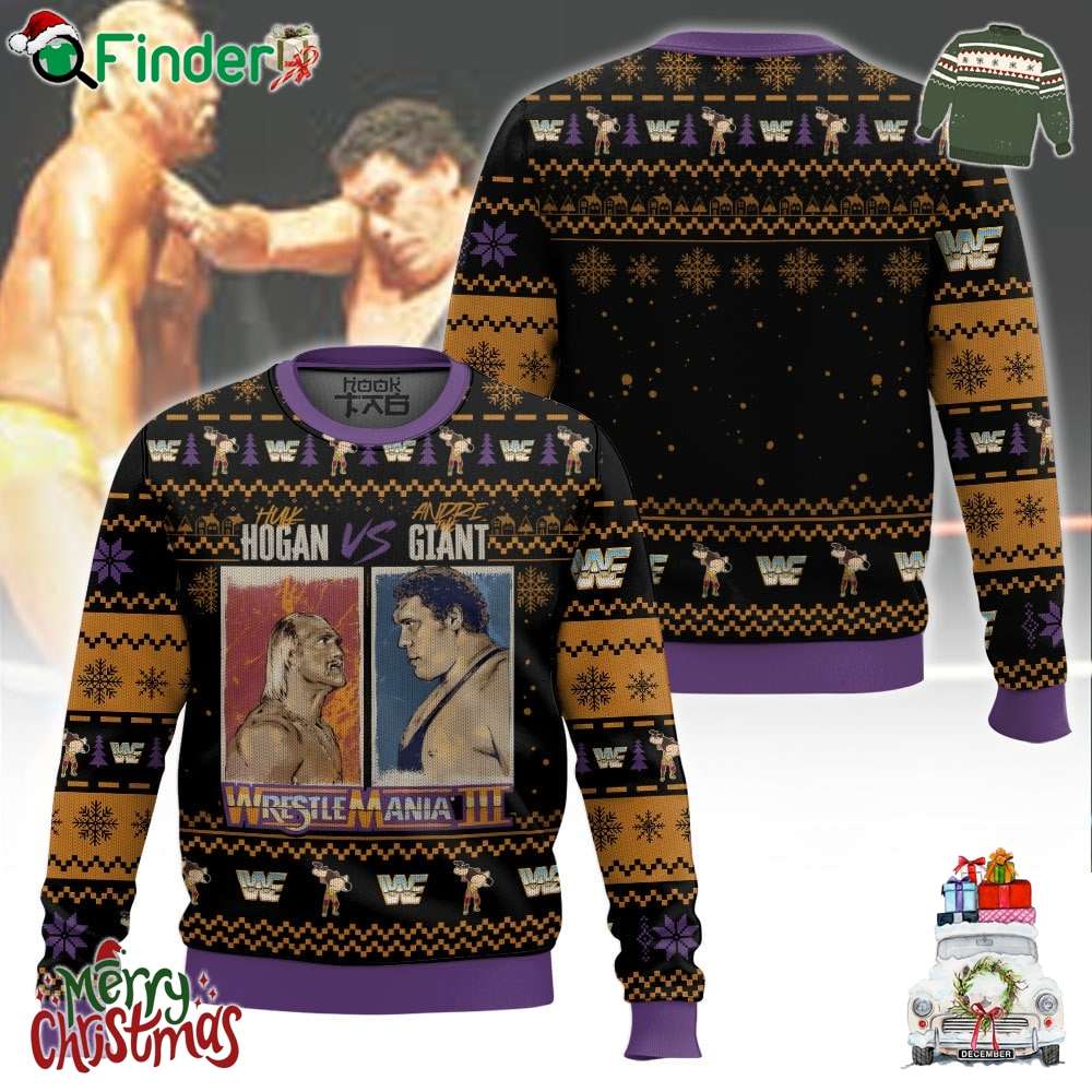 Hulk Hogan Vs Andre The Giant Ugly Sweater Hulk Hogan Vs Andre The Giant Ugly Sweater