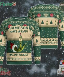 Jameson Whiskey Makes Me Happy You Not So Much Xmas Ugly Sweater