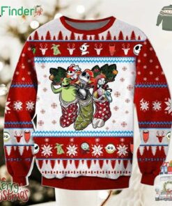 Jack Sally And Oogie Boogie Blue Funny Couples Ugly Christmas Sweaters