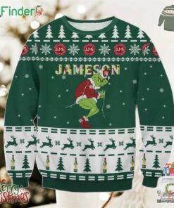 Jameson Grinch Christmas Light Ugly Christmas Sweater