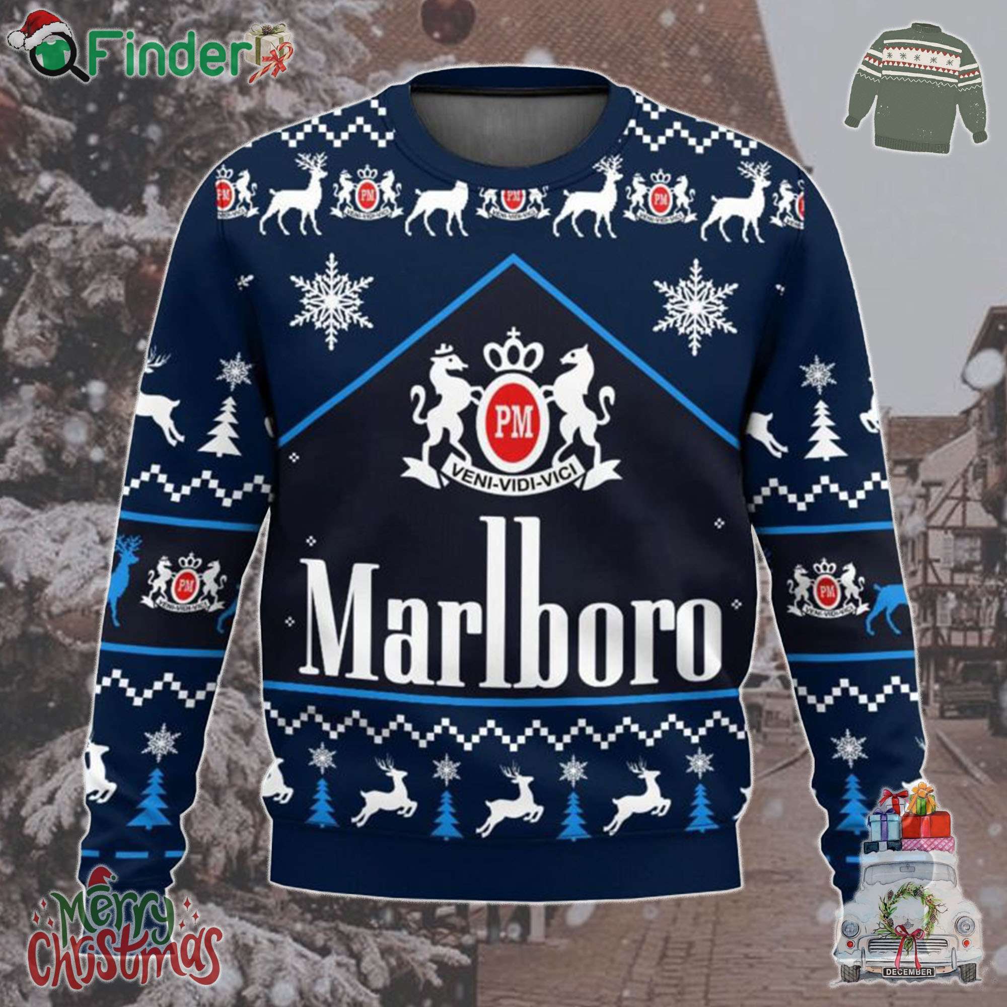 Marlboro Ice Blast Ugly Christmas Sweater Marlboro Ice Blast Ugly Christmas Sweater