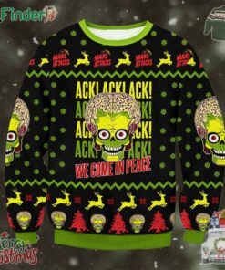Mars Attacks Ack Ack Ack We Come In Peace Christmas Ugly Sweater