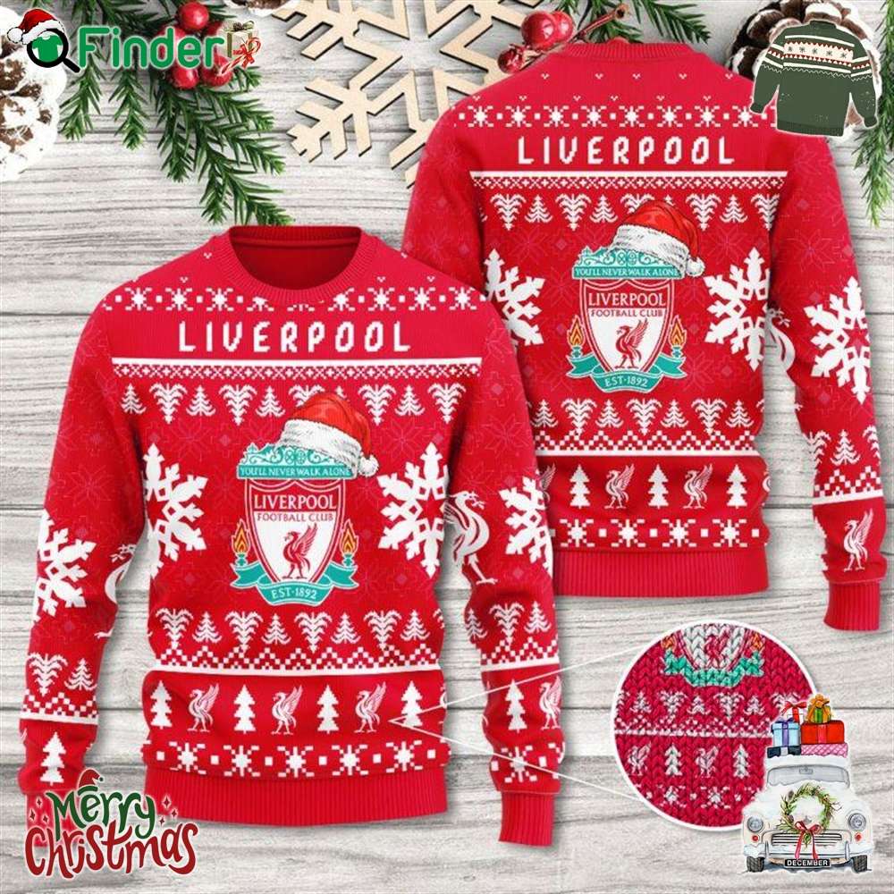 Liverpool Football Club Est 1892 3d Ugly Sweater Liverpool Football Club Est 1892 3d Ugly Sweater