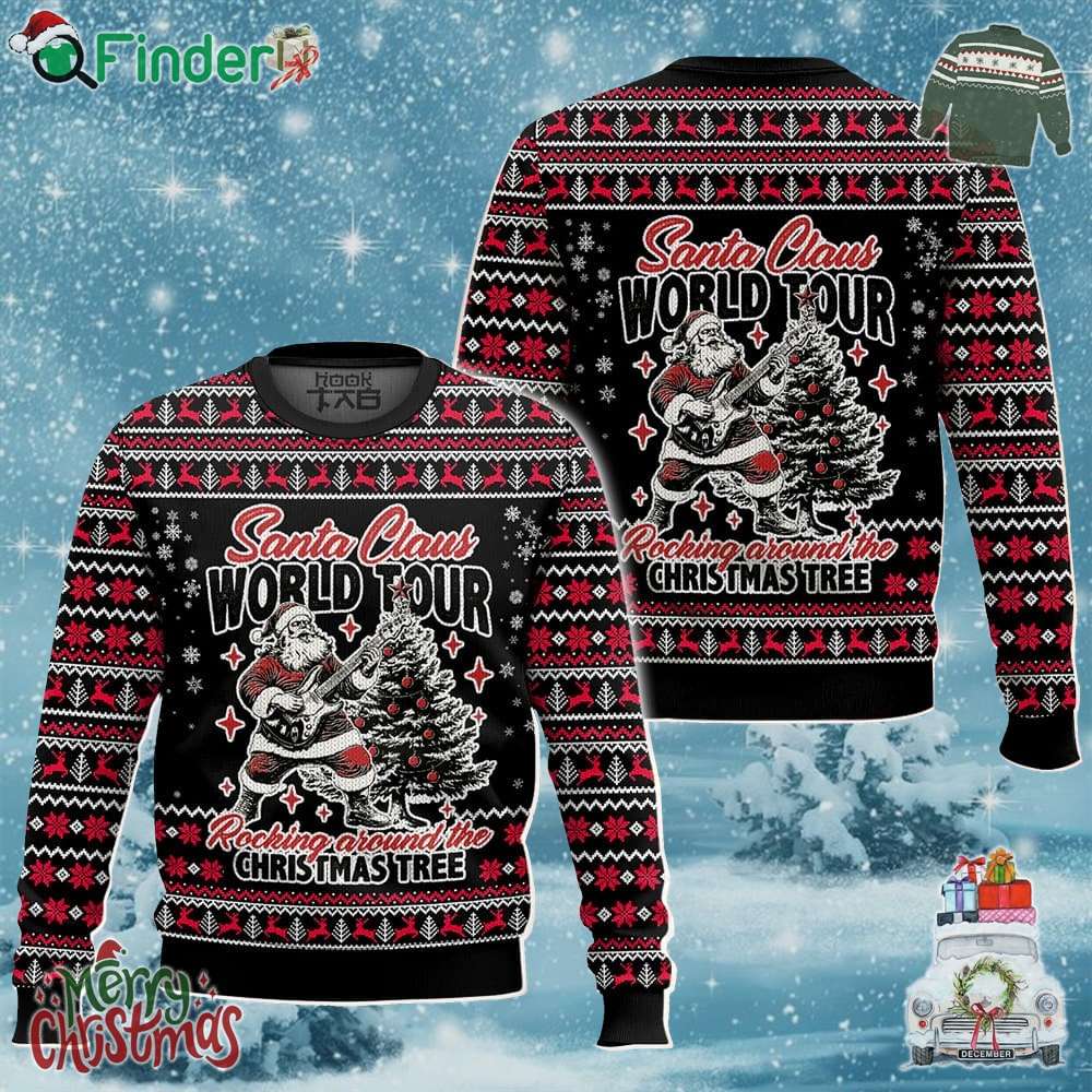 Santa Claus World Tour Ugly Sweater Santa Claus World Tour Ugly Sweater