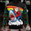 Santa Ride Shark Christmas Holiday Gift Ugly Christmas Sweater