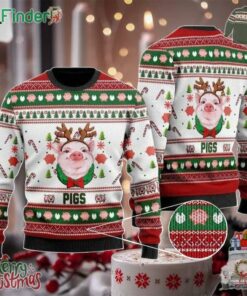 Pig Reindeer Cute Gift Ugly Christmas Sweater