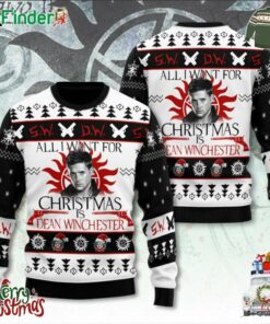 Supernatural All I Want For Christmas Is Dean Winchester Christmas Ugly Sweater
