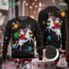 Santa Riding A Unicorn Funny Christmas Ugly Sweater Gift For Xmas