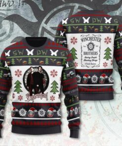 Supernatural Winchester Brothers Saving People Hunting Things A Family Business Christmas Ugly Sweater