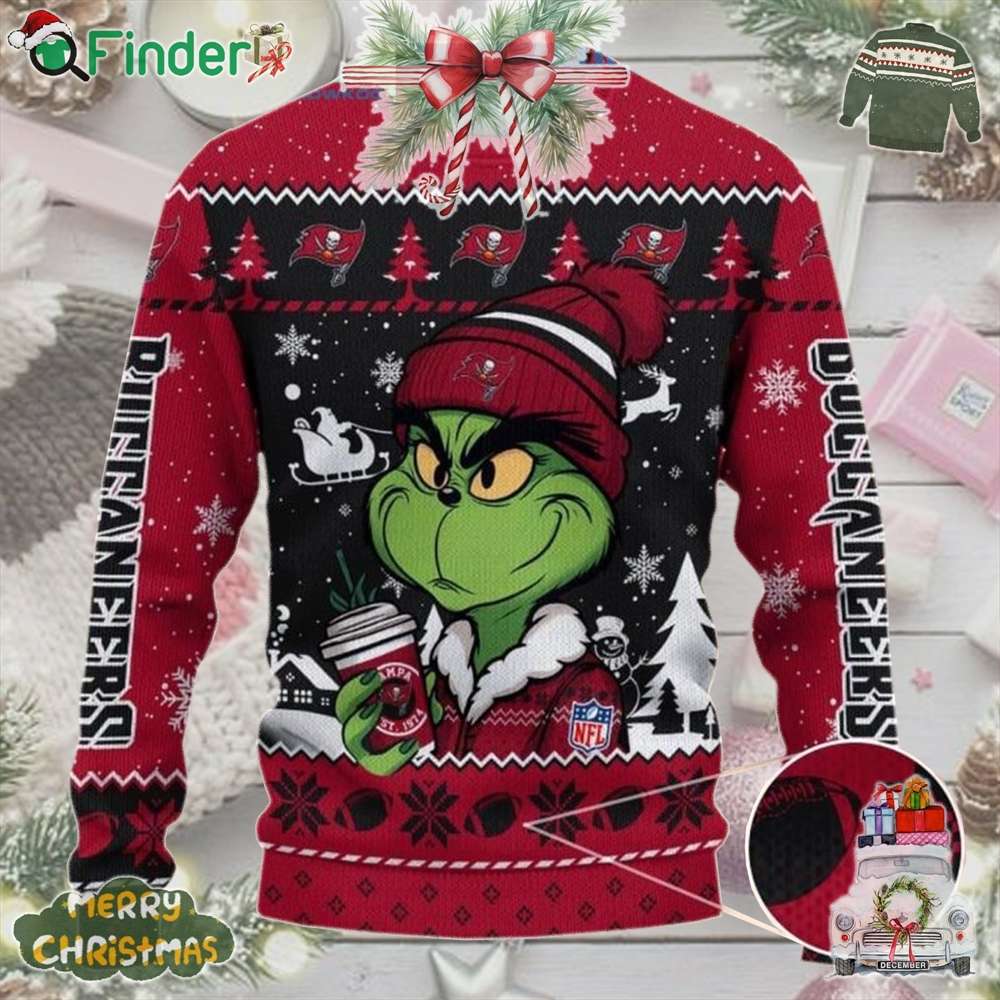 Tampa Bay Buccaneers Grinch Stolen Christmas 2024 Grinchmas Ugly Sweater Tampa Bay Buccaneers Grinch Stolen Christmas 2024 Grinchmas Ugly Sweater