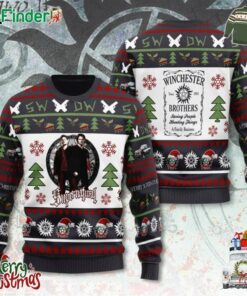 Supernatural Winchester Brothers Saving People Hunting Things A Family Business Christmas Ugly Sweater